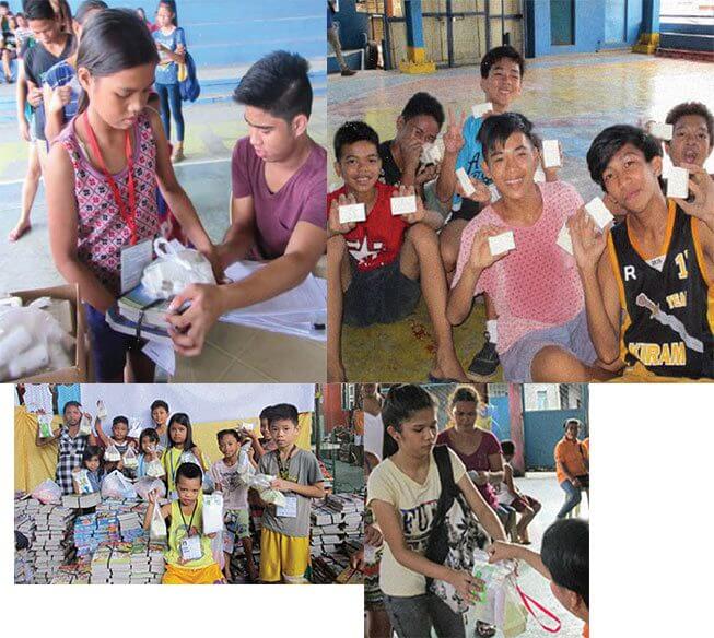 collage of images of aid members