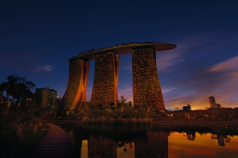 Exterior view of the Marina Bay Sands Singapore