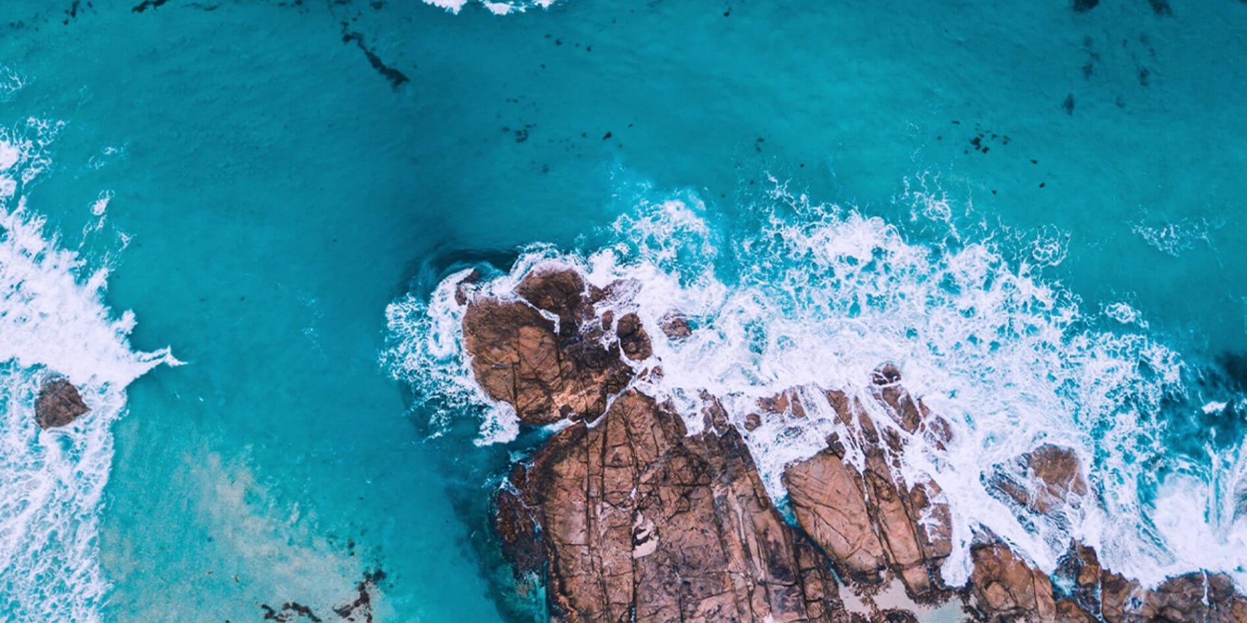 aerial view of the ocean