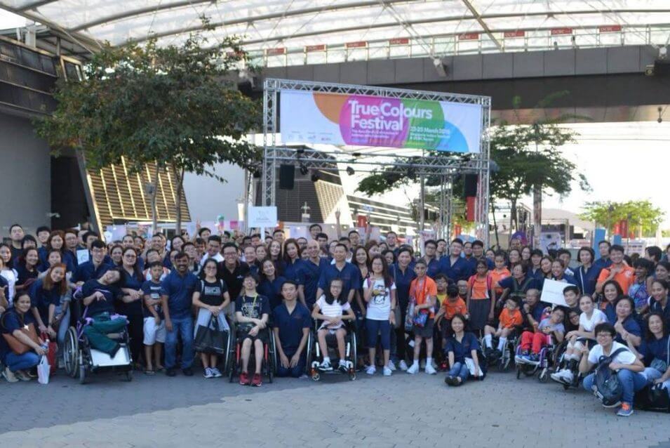 large group at true colours festival